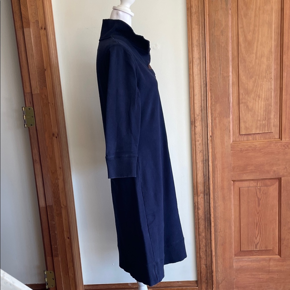 LAUREN JEANS CO. Ralph Lauren Navy Blue Cotton Knit Sweater Dress M Vintage - Picture 8 of 15